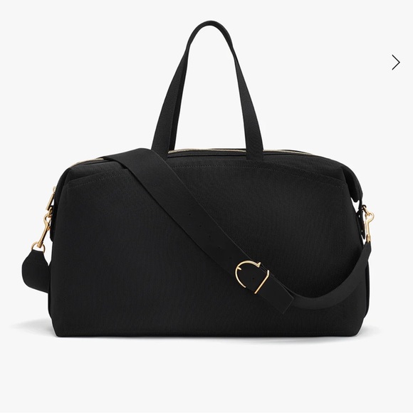 Cuyana Black Recycled Knit Weekender Bag - Picture 1 of 12